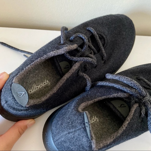 Men’s Allbirds Wool Runner Lace Up Sneakers Black - Picture 10 of 12